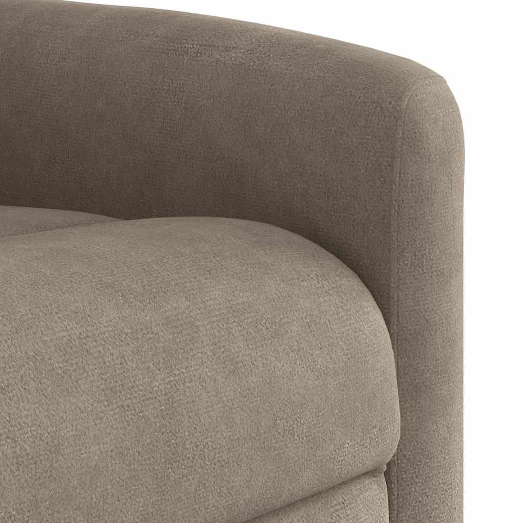 Recliner Chair with Lift Assistance Electric Taupe Microfiber Fabric