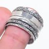 Natural Meditation Spinner Gemstone 925 Sterling Silver Jewelry Ring Size 9 n1k59