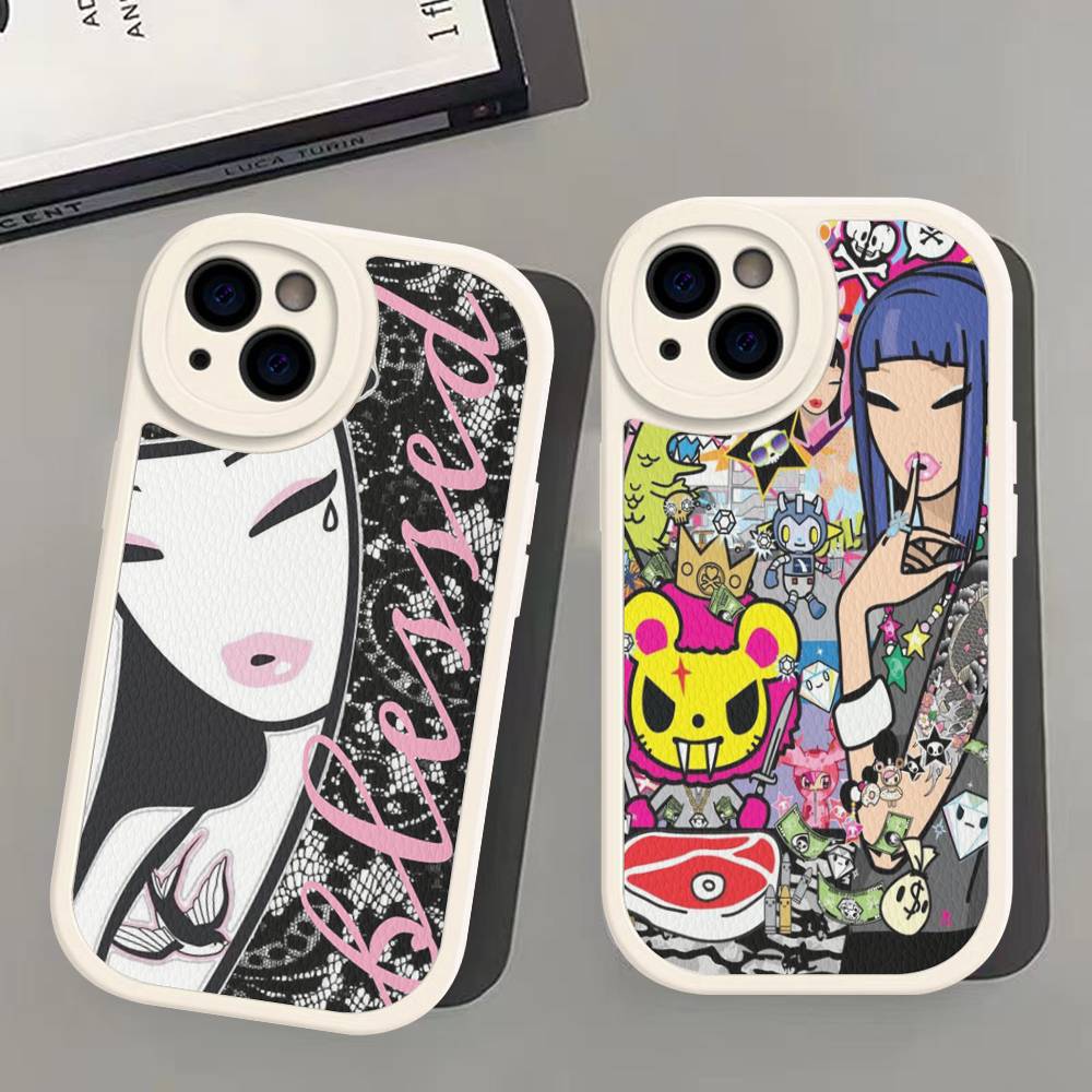 Japan Tokidoki Phone Case For IPhone 16 15 14 13 12 11 Pro Max Plus Leather Soft Cover