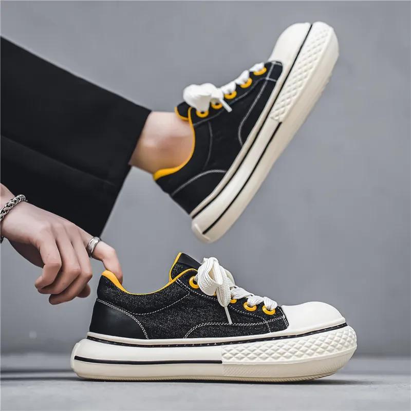 

Men s shoes 2026 spring/summer new niche design trendy personalized round toe breathable lightweight casual cloth shoes 39 чёрный