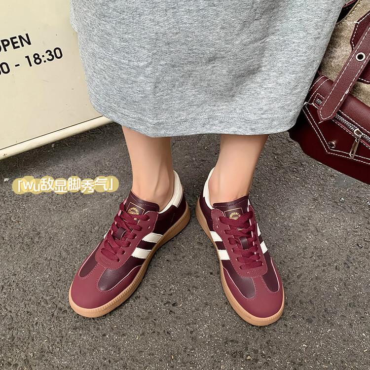 Retro Dexun Shoes 2025 Summer and Autumn New Women's Shoes American Versatile Flat-bottomed Sports and Leisure Board Shoes