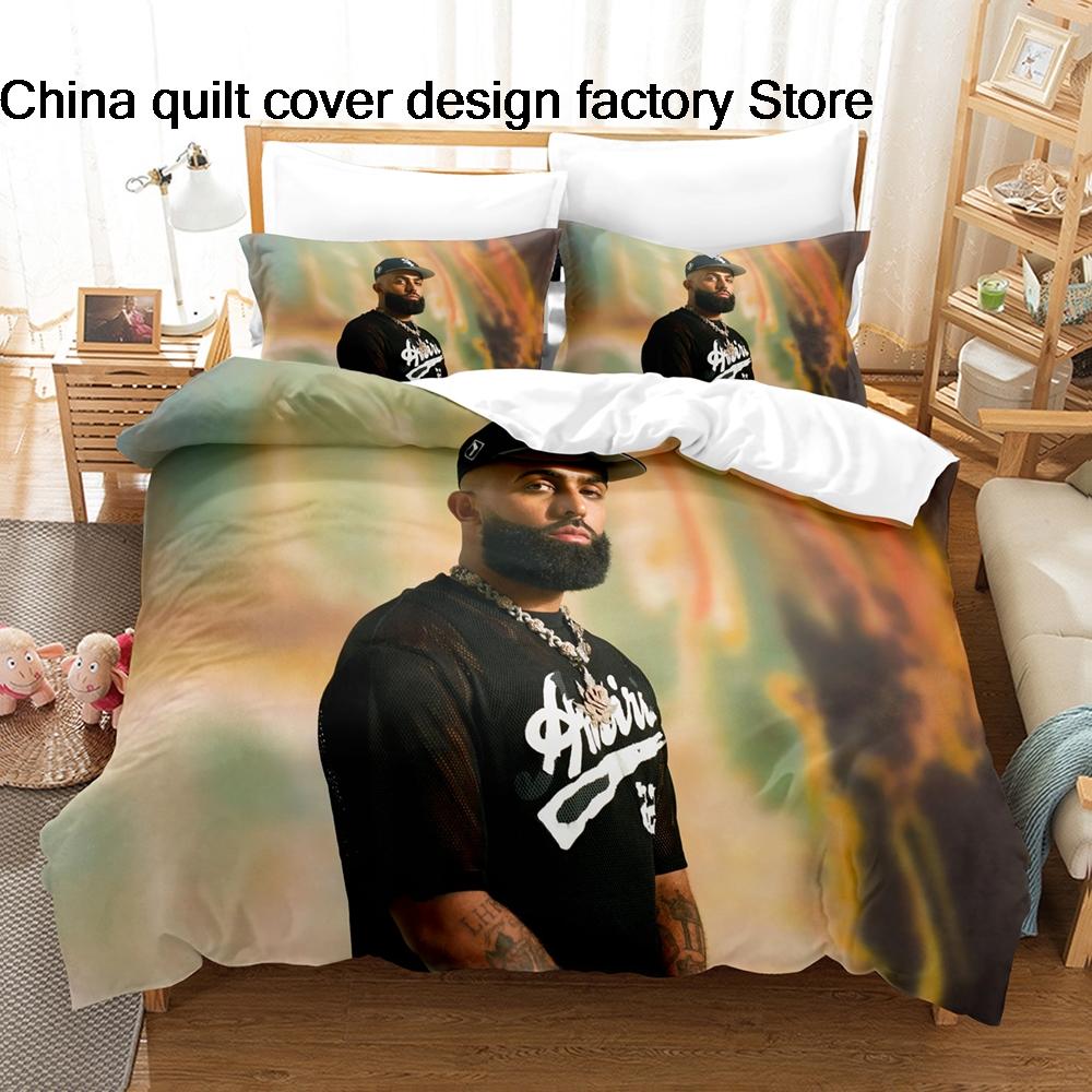 Eladio Carrion Music Star Bedding 3Pcs Set Duvet Cover Pillowcase 3D Print Soft Home Bedclothes Bedroom Decoration For Fans
