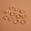 Golden Ring 11-Piece Set, Simple Style, Fashionable And Creative Retro Geometric Ring Set