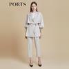 Women's Lapel Waist-Cinching Trench Coat