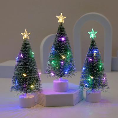Aydınlık Mini Noel Ağaçları Güzel Küçük Yapay Noel Ağaçları Masa Süslemeleri Noel Ev Dekorasyonu