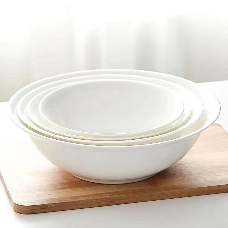 Yujia Pure White Ceramic Soup & Noodle Bowls (12-Pack)