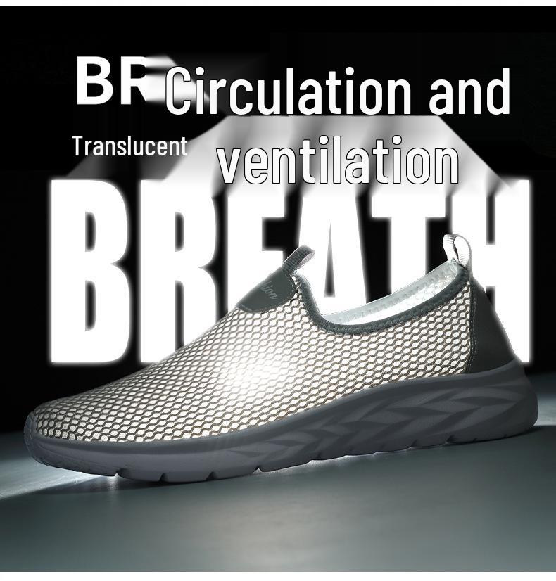 Chaussures de sport d'été respirantes en mesh pour hommes, Baskets décontractées grande taille