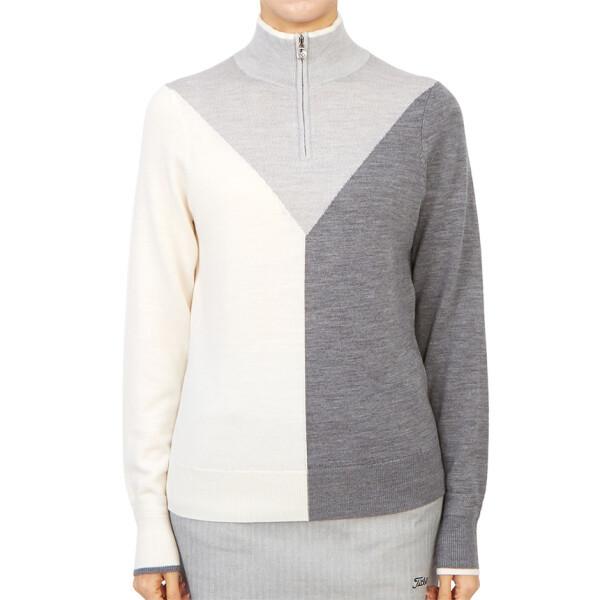 G Fore Women Half Zip Knit hGr G4ls23s601 XS