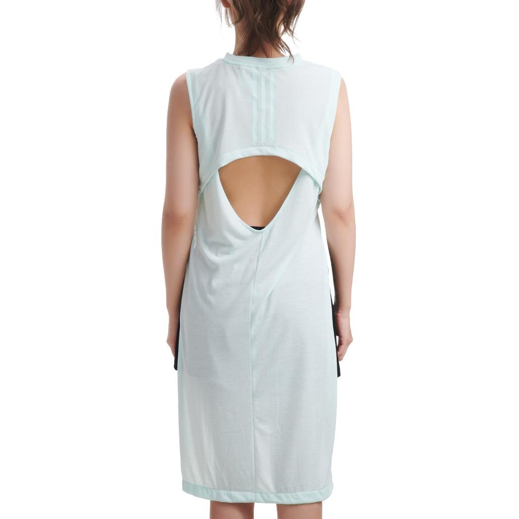 Adidas Sporty Mid-Length Sleeveless Dress Women Dress Light-Blue DT4137