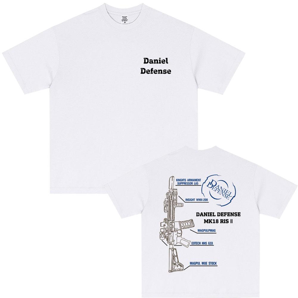 Daniel Defense MK18 Graphic T-shirt Male Fashion Casual Oversized Streetwear Men Women High Quality Soft Cotton T Shirts Tops