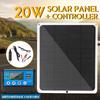 DC 12V / 5V 20W Output Solar Panel Car Charger Outdoor Charger Power USB 2.0 Port 600 mA