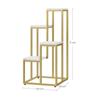 4-shelf Flower Stand - Marble / Gold Legs
