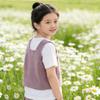 Girls' Knitted Vest Spring and Autumn New Style Children's Knitted Tank Top Stylish Outwear