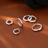 Silver 6/8/10MM Smooth Surface Round 14K Gold Plated Hoop Earrings For Women Classic Fine Jewelry Piercing Ear Accessories