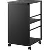 Yamazaki Slim Storage Wagon with Tower Kitchen Storage 8471 (Yamazaki Industries) Top, Black, W33.8×D42.4×H60.2cm (including Casters), Series, 2-tier,