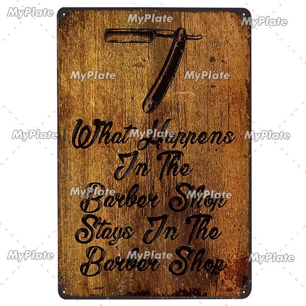 Barber Rules Metal Sign Tin Sign Vintage Decor Room Decoration Metal Plaque Man Cave Bar Sign Poster Home Decor