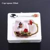 Handmade Enamel Tea Cup Crystal Cup Milk Lemon Flower Tea Cup High-end Wine Cup Set Gift Cup