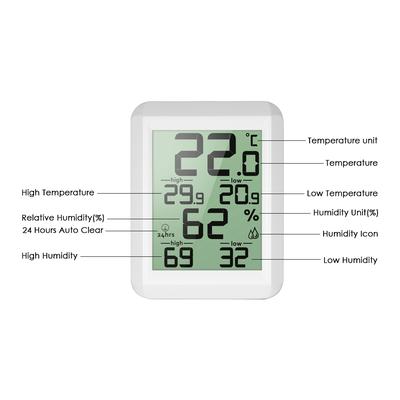 Mini LCD Digital Indoor Thermometer Hygrometer Room C/F Temperature Humidity Monitor Gaug