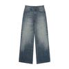 New American-style Washable Gradient Jeans for Men and Women Loose Straight Trousers