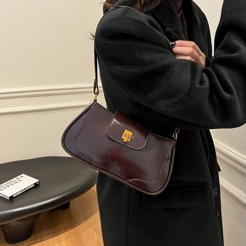 Maillard retro portable commuter bag women's 2025 new trendy tote bag large capacity shoulder armpit bag