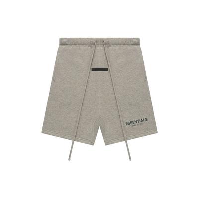 Fear of God Essentials Logo Sport Mid-Waist Shorts Unisex Bottoms Charcoal Oatmeal FOG-FW21-148