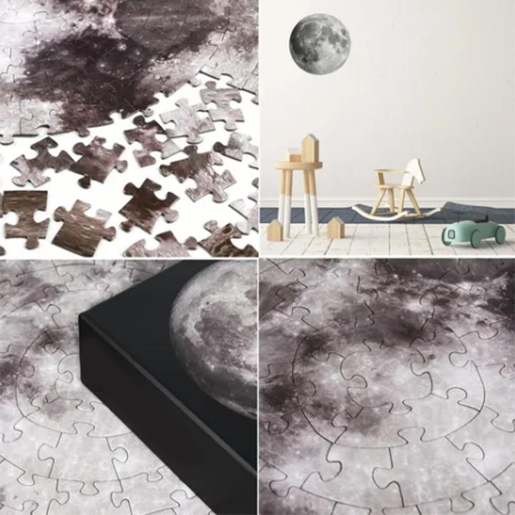 1000pcs Jigsaw Puzzles Round Shape Improve Coordination Moon Pattern Jigsaw for Adults