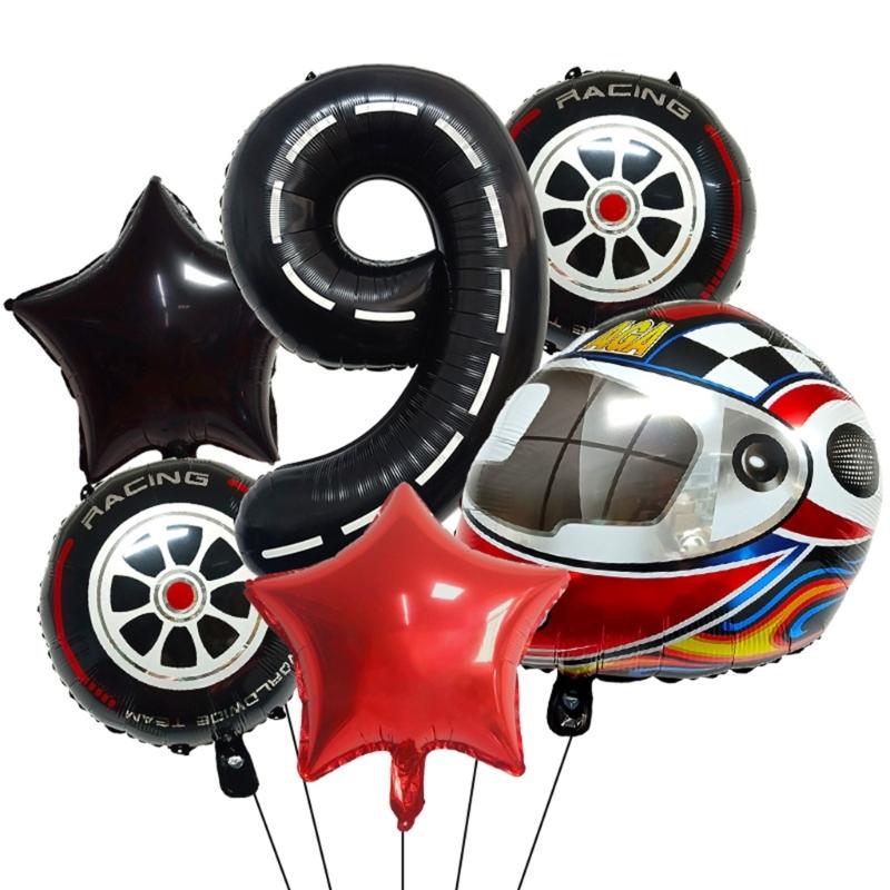High Quality 40 Inch Aluminum Foil Racing Balloon Set with Sturdy Portable Construction Ideal for Indoor Outdoors Party Use