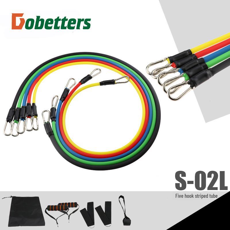 11-Piece Fitness Muscle Training Belt & Pull Rope Set