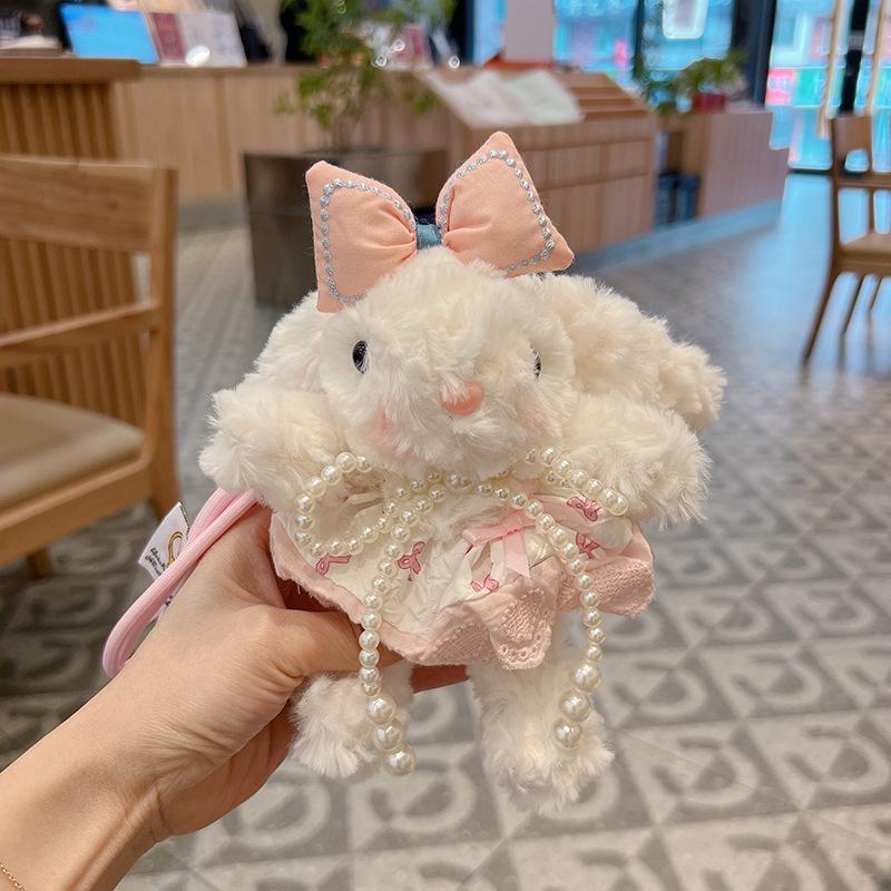 

Плюшевый брелок в виде вислоухого кролика: Милый мультяшный кулон и украшение