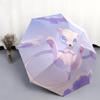 Mew Cartoon pattern, automatic folding umbrella, portable and foldable design, 8 ribs, a Christmas or birthday gift.