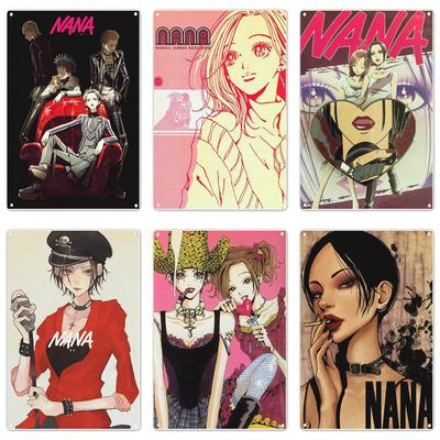 Anime Metal Sign NANA Targa retrò, Cartoon Anime, Poster d'arte da parete, Bar Cafe Decor, Regalo Nostalgia, Stampe divertenti, Pittura, Hot