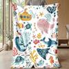 Ocean Life Adventure 45 Theme blanket Lightweight Warm Flannel Blanket Decorative Throw Blanket for Home Decoration