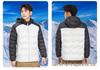 Men's & Women's Thickened Color Block Hooded Down Jacket - Autumn/Winter Outdoor Warm Outerwear