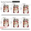 2pcs,2D Plane Printing Popular Curtain Panels Merry Christmas Santa_ Snowman and Reindeer Versatile Durable Polyester (without