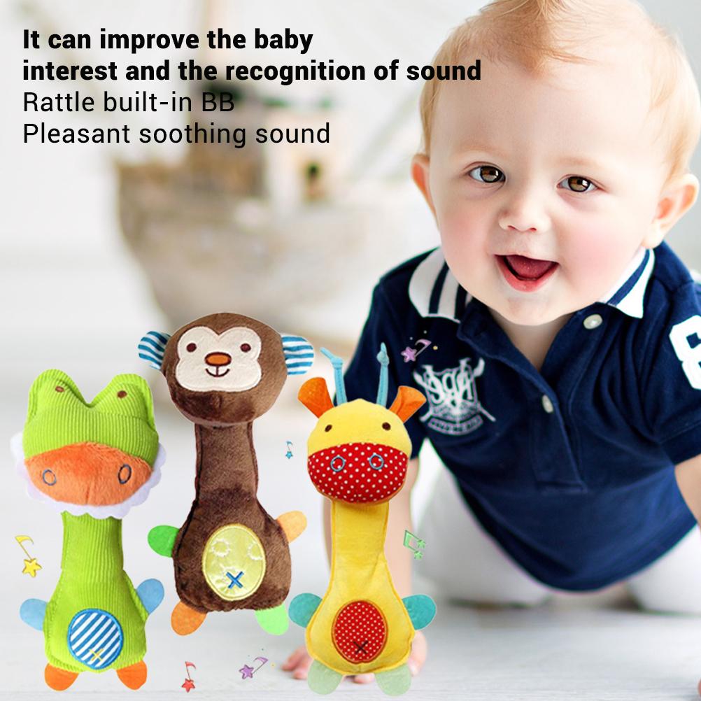 3 Pcs/set Baby Soft Rattles Toys Animal Sound Rattle Toys Infant Early Developmental Baby Toys Newborn Infant Gift