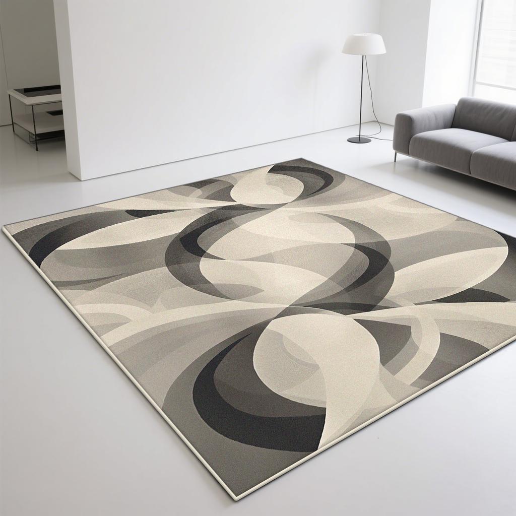 Yellow Black Modern Carpet Living Room Non-slip Decoration Home Abstract Style Large Room Rugs Lounge Rug Entrance Door Mat