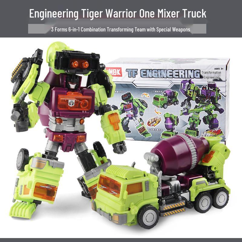 Devastator King Kong Robot Engineering Vehicle Action Figure - Six-In-One Model for Kids