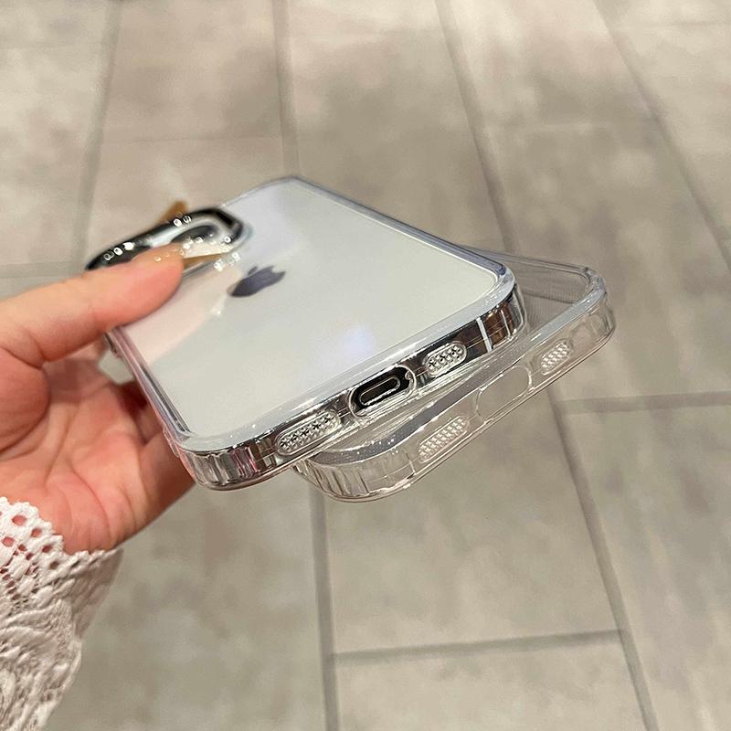 Luxury Transparent Phone Case For iPhone 17 16 15 14 12 11 13 Pro Max X XS XR 8 7 Plus SE2 Clear Soft Silicone Bumper Back Cover