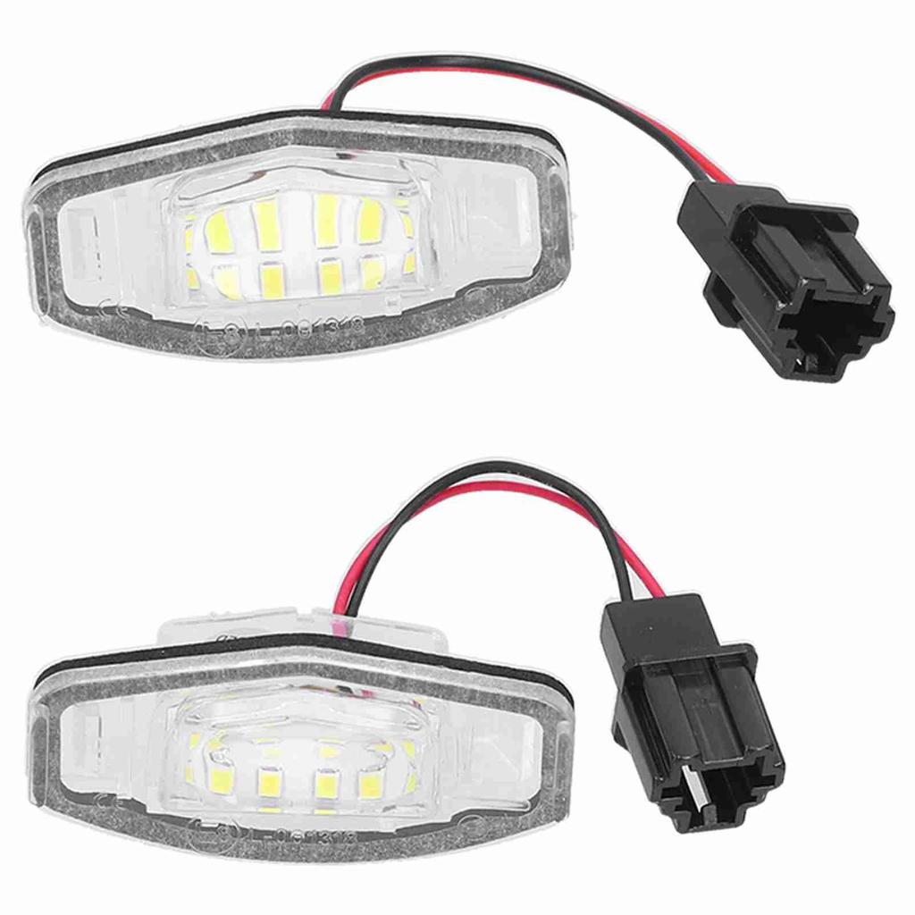 Pair of LED License Plate Lamp White Light 34100S0A013 Fit for Honda CivicPilotAccordOdyssey