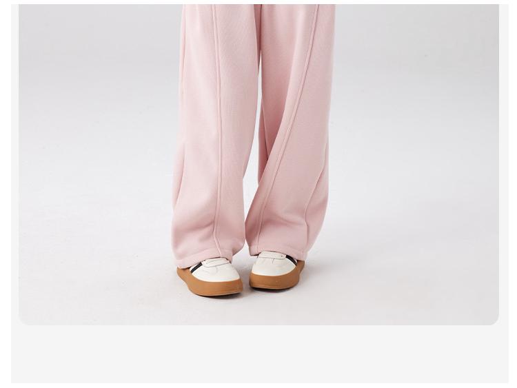 Girls' Fleece-Lined Slim Wide-Leg Winter Pants - Casual, Thick and Loose-Fit Trousers for Kids.