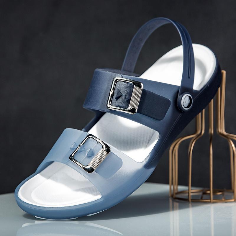 Men's cool slippers summer wear large size breathable outdoor sandals men's beach shoes fashion casual