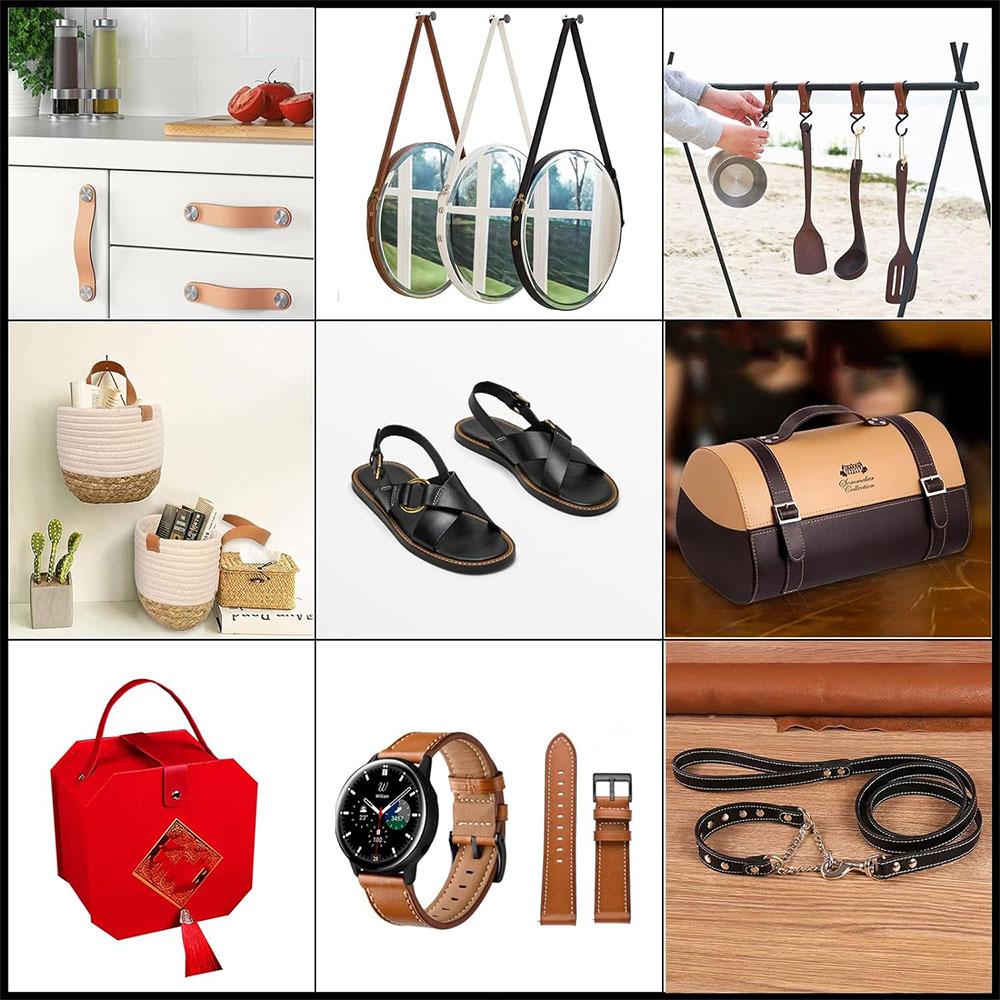 2 Metri Fai da Te Artigianato in Pelle Cinghie Strisce per Manici di Borsa Cinture per Borsa a Mano Accessori Fatti a Mano per Lavorazione della Pelle Larghezza 1,25/2,5/3,75/5 cm