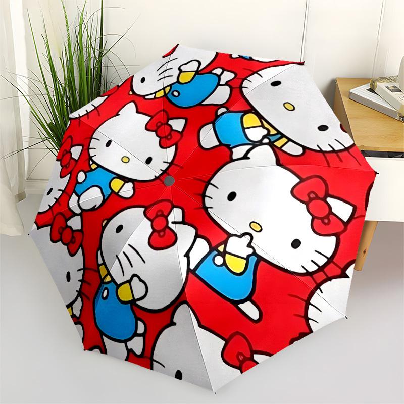 1pc Hello Kitty Automatic Umbrella 8-Bone Design Compact Gear for Outdoor Travel, Perfect Helloween Chrismas Gift for Friends or Family yy250903213