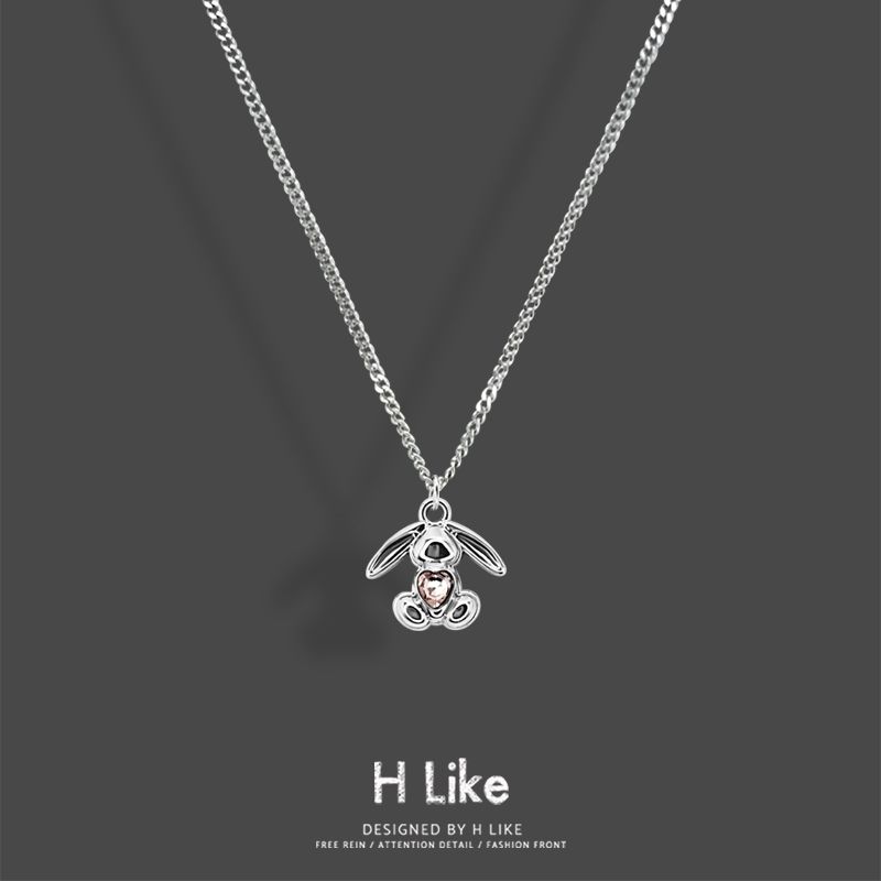 

Кролик Розовый Бриллиант Ожерелье Подвеска Титановая Сталь Личность Цепочка Змеиная Кость Короткая Цепочка Мужская и Женская Элегантная Японская и Корейская Мода Fine O-chain 42cm girls short powder Heart rabbit