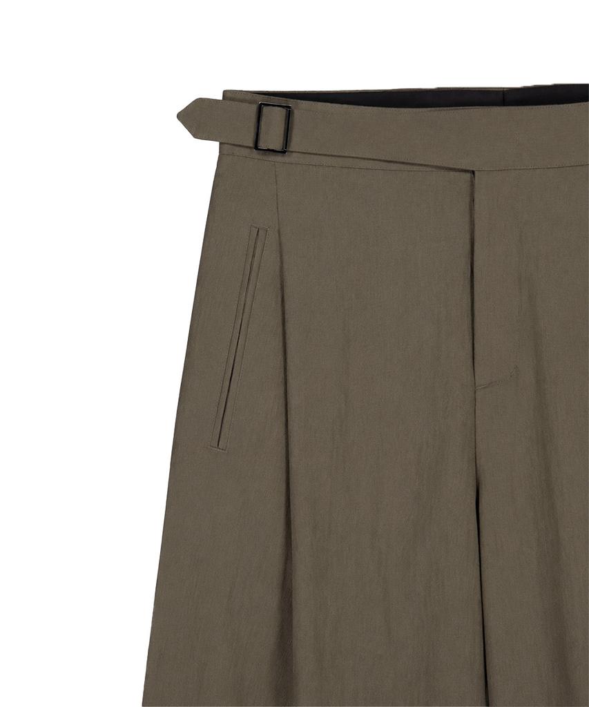 Sinkia Asymmetric Tuck Detail Gurkha Trousers Ash Olive