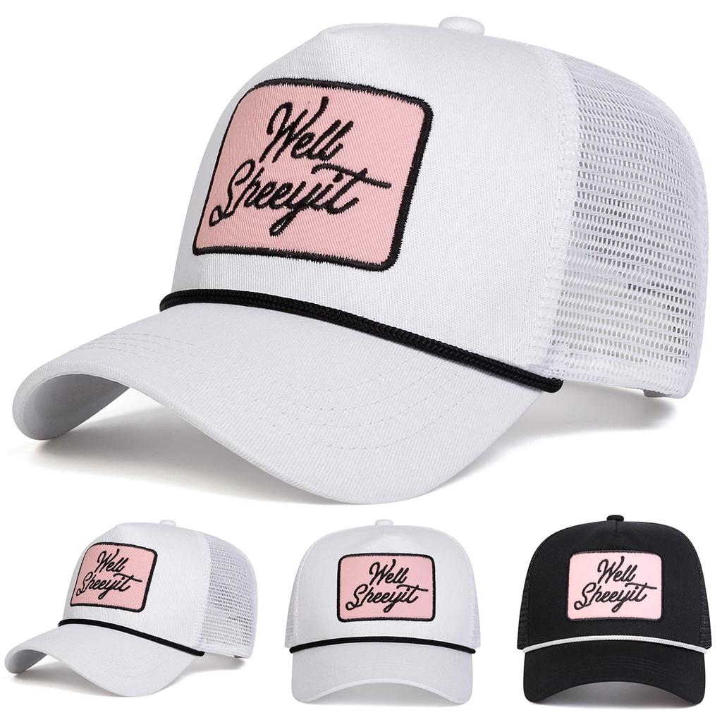 Net Baseball Stitching Embroidered Sheeyit Well Neutral Gender Women Men For Caps Spring And Summer Outdoor Adjustable Casual Hats Sunscreen Hat