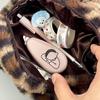 Leopard Print Pencil Case Large-capacity Fluffy Pencil Case Student Pencil Box Storage Makeup Bag