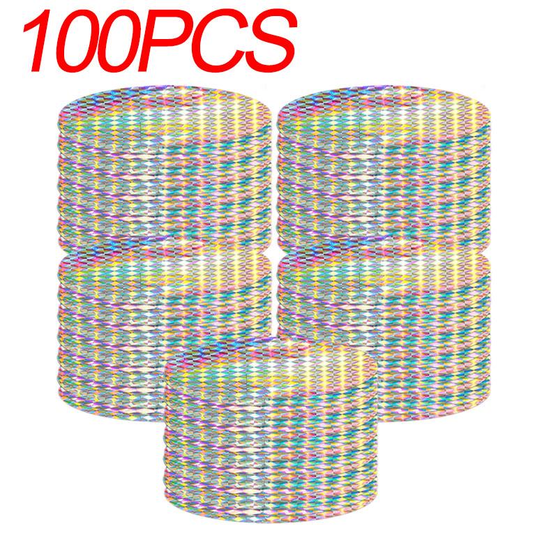 100/20PCS Round Paste Type Bird Repellent Tape Reflective Anti Bird Scare Eflective Stick Tape Pigeon Farm Bird Chasing Tools