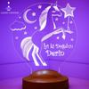 3D Customizable/ Unicorn Horse Night Lamps Kids Led Light Desk Decor Room Lamp Cool Stuff Gift Box