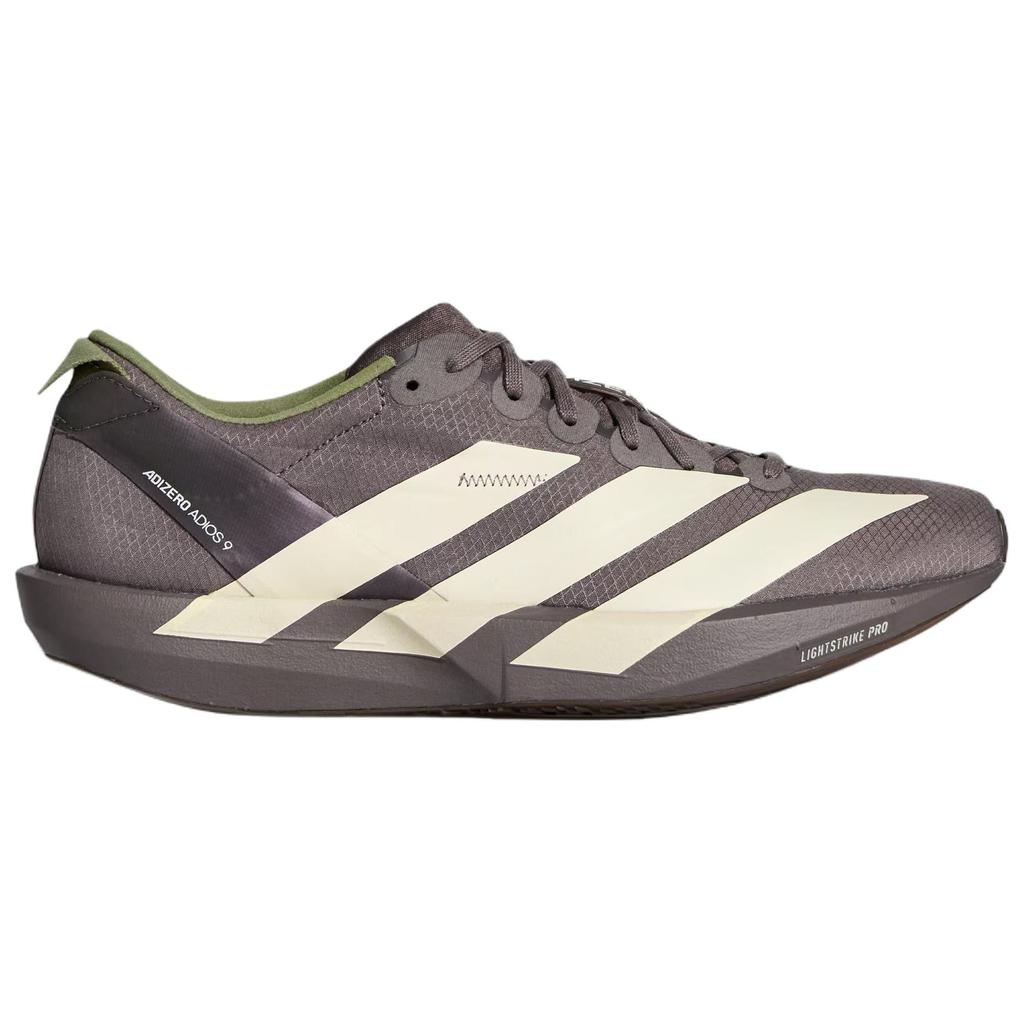 adidas Adizero Adios 9 Ajuste Confortável Velocidade Total Competição Corrida Tênis de Corrida Feminino Marrom Cinza LA3786